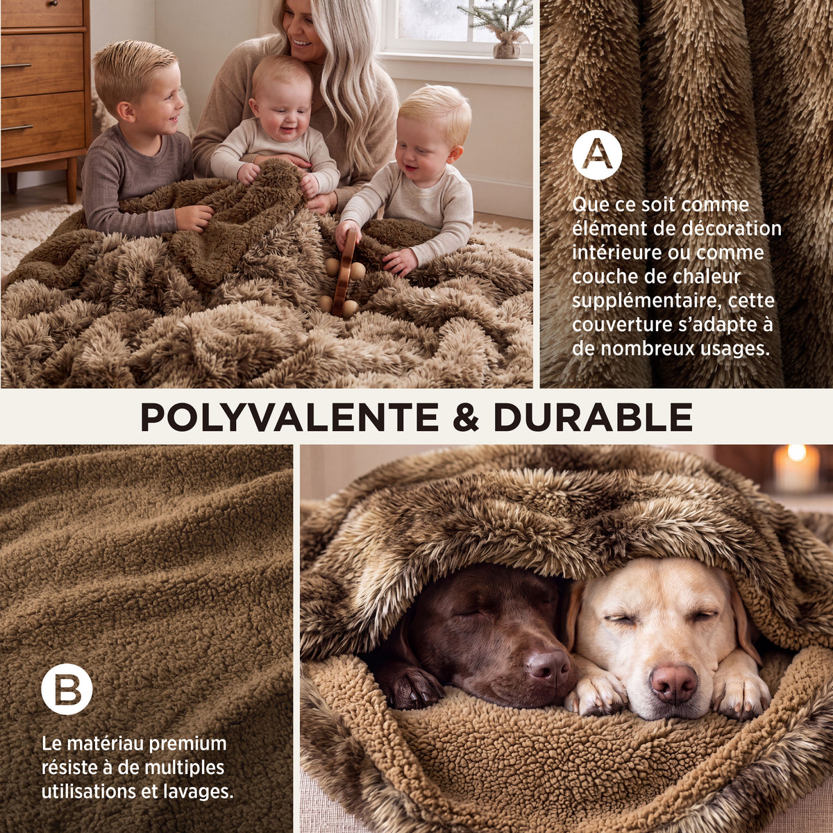Fuzzy Faux Fur Blanket