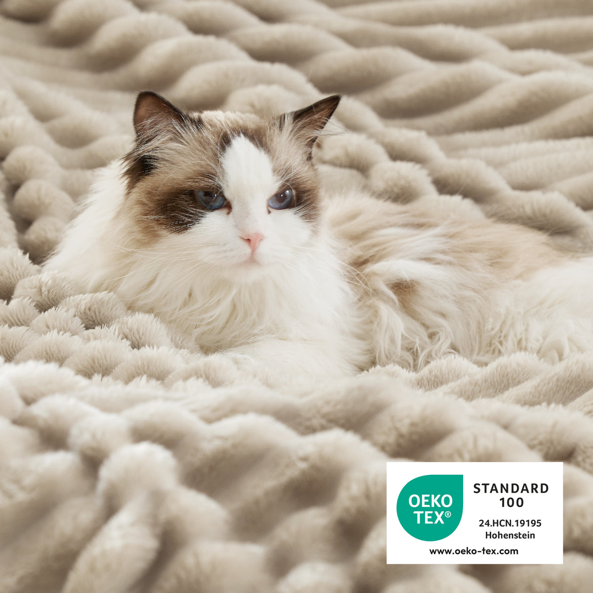 Acquard Stripes Shaggy Sherpa Blanket