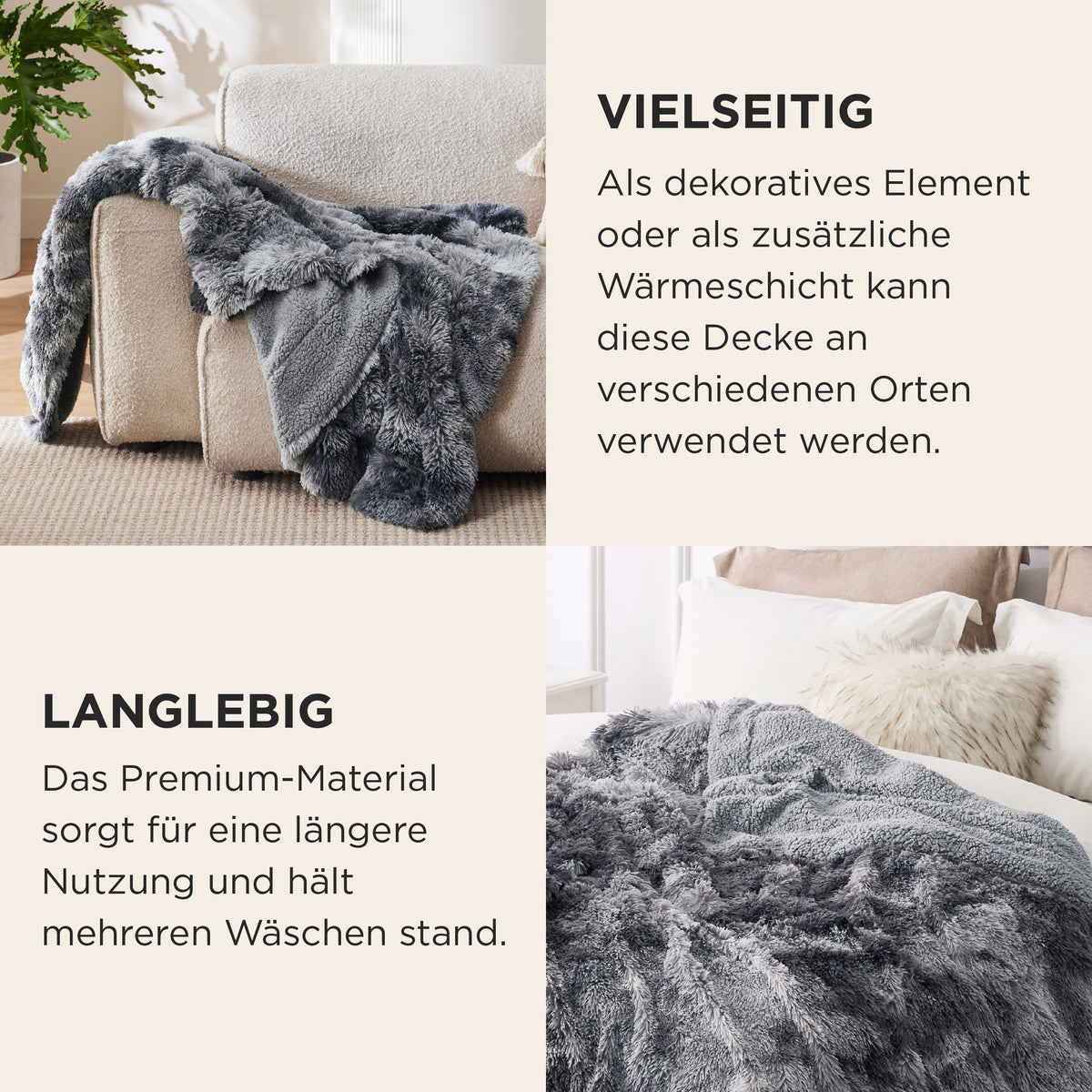 Fuzzy Faux Fur Blanket