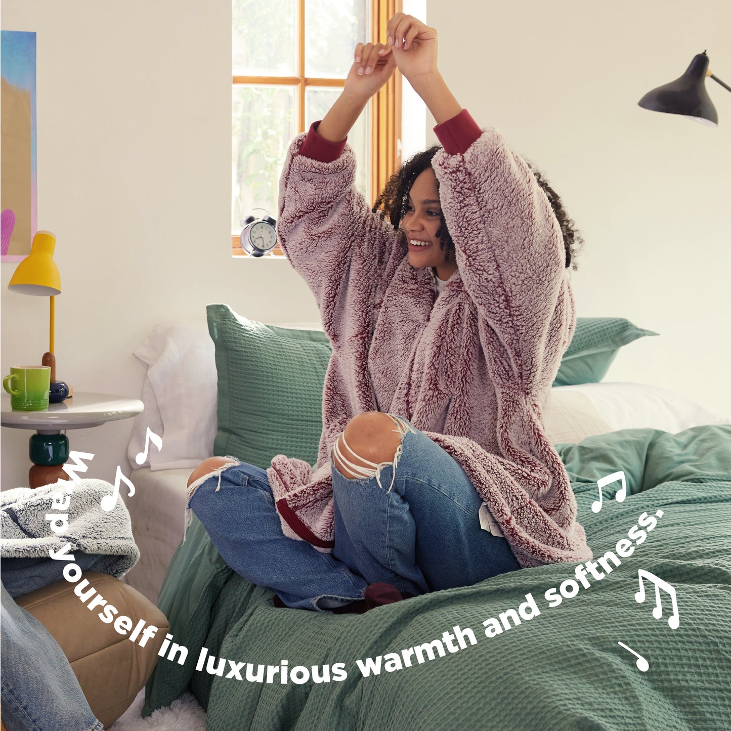 Sherpa Fleece Wearable Blanket