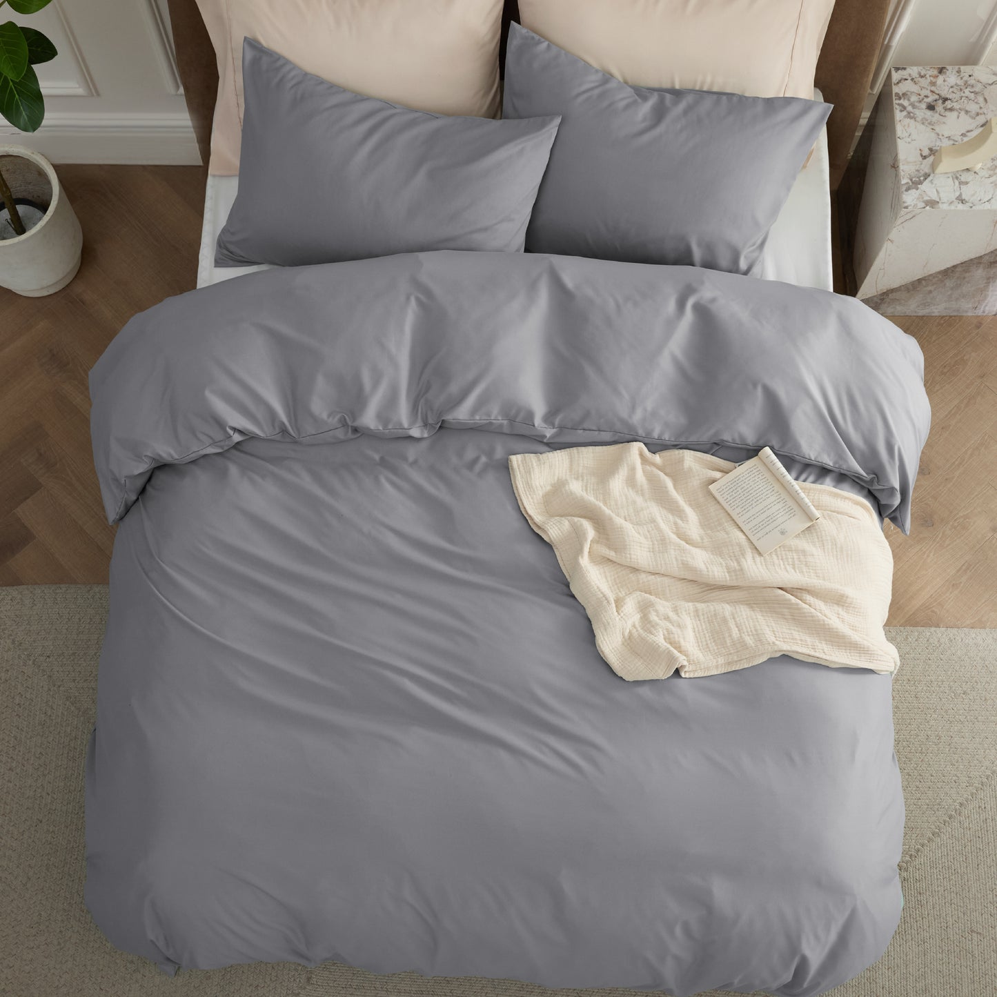 Brushed Polyester Microfiber Duvet Cover Set