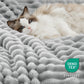 Acquard Stripes Shaggy Sherpa Blanket