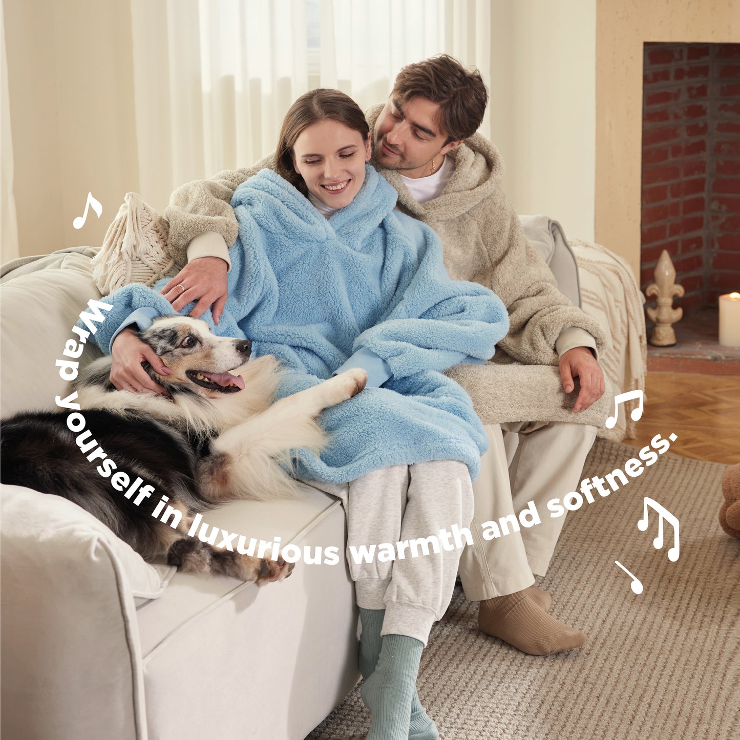Shaggy Sherpa Wearable Blanket