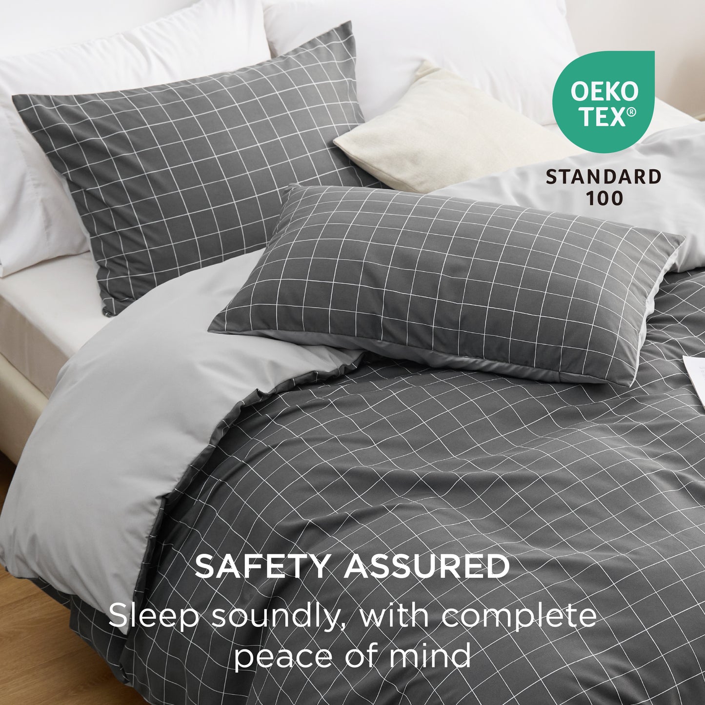 Patterned Polyester Microfiber Duvet Cover Set