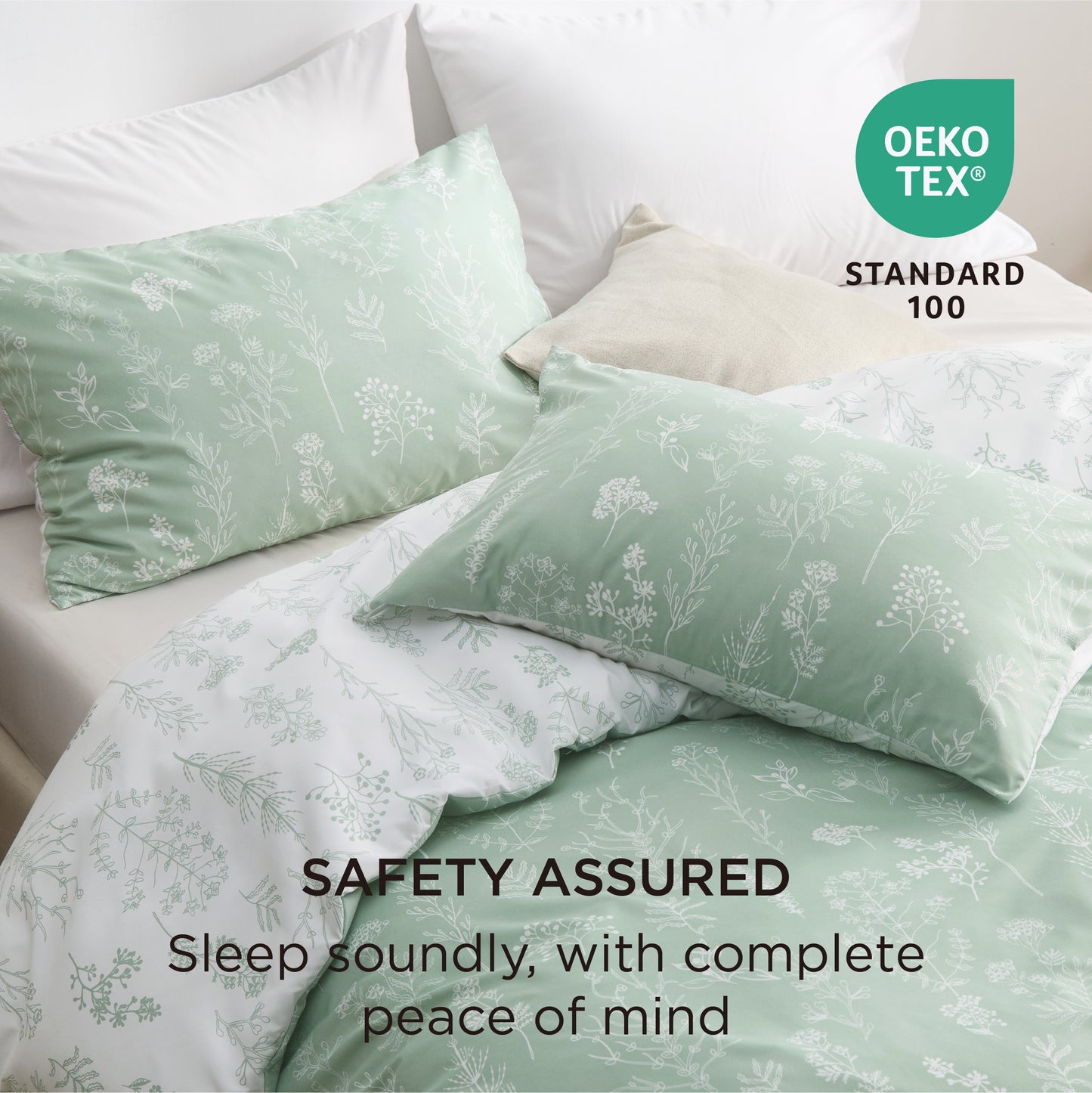 Patterned Polyester Microfiber Duvet Cover Set