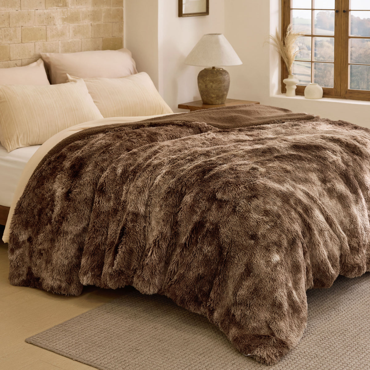 Fuzzy Faux Fur Blanket