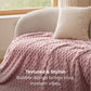 Textured Bubble Flannel Fleece Blanket