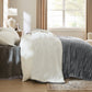 Acquard Stripes Shaggy Sherpa Blanket