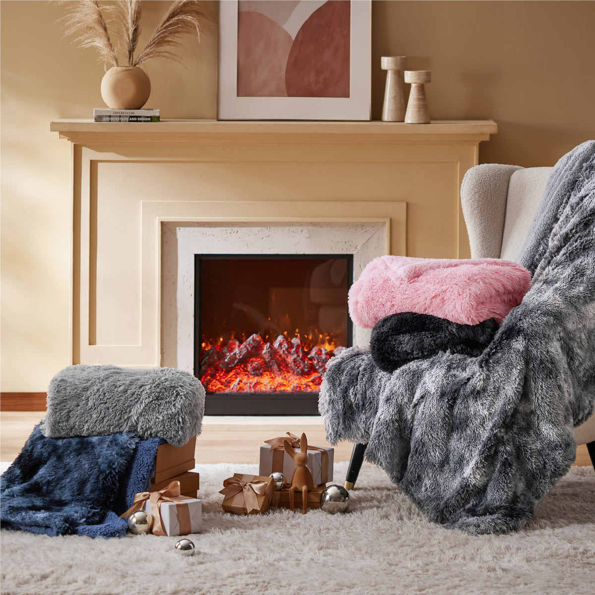 Fuzzy Faux Fur Blanket