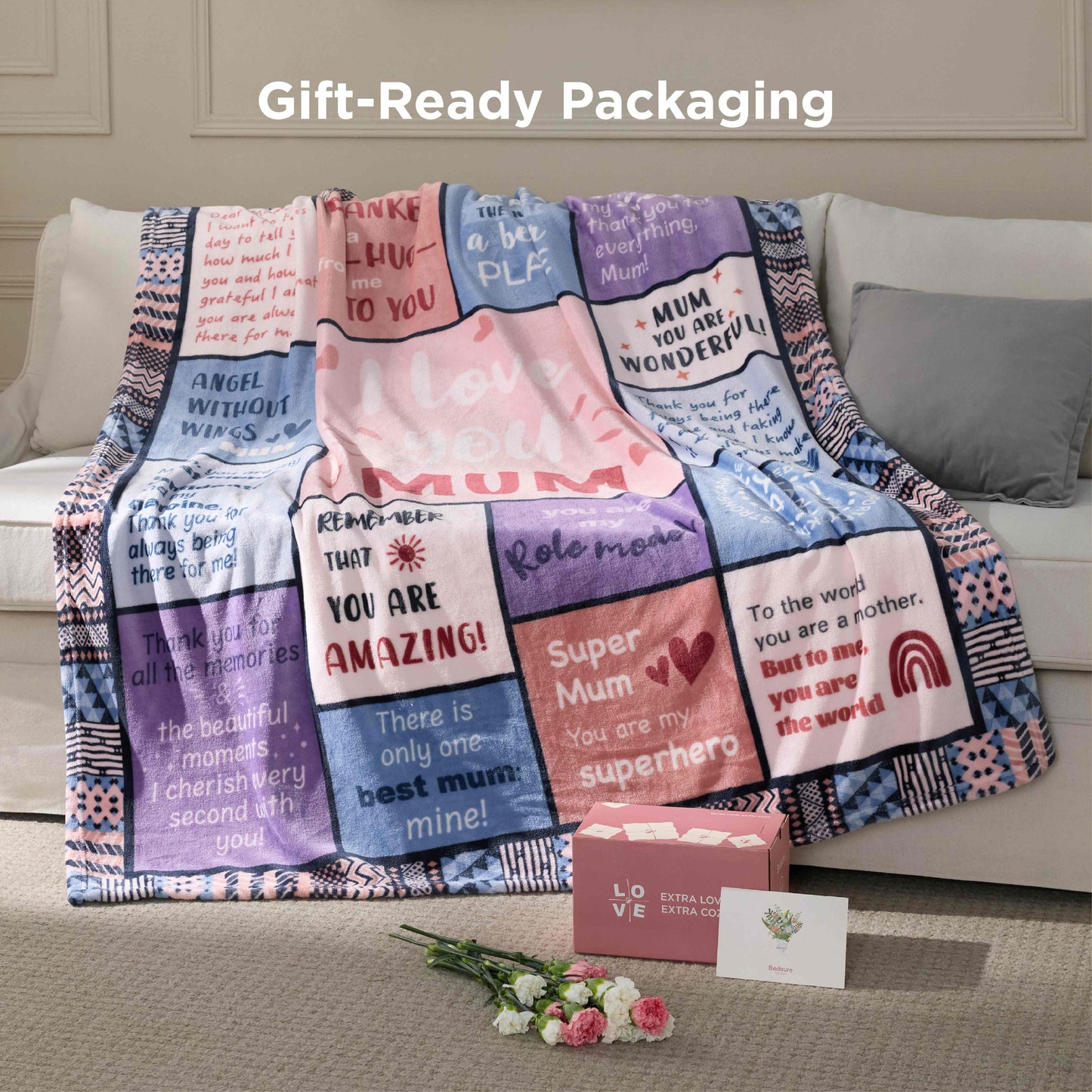 Printed Flannel Fleece Gift Blanket