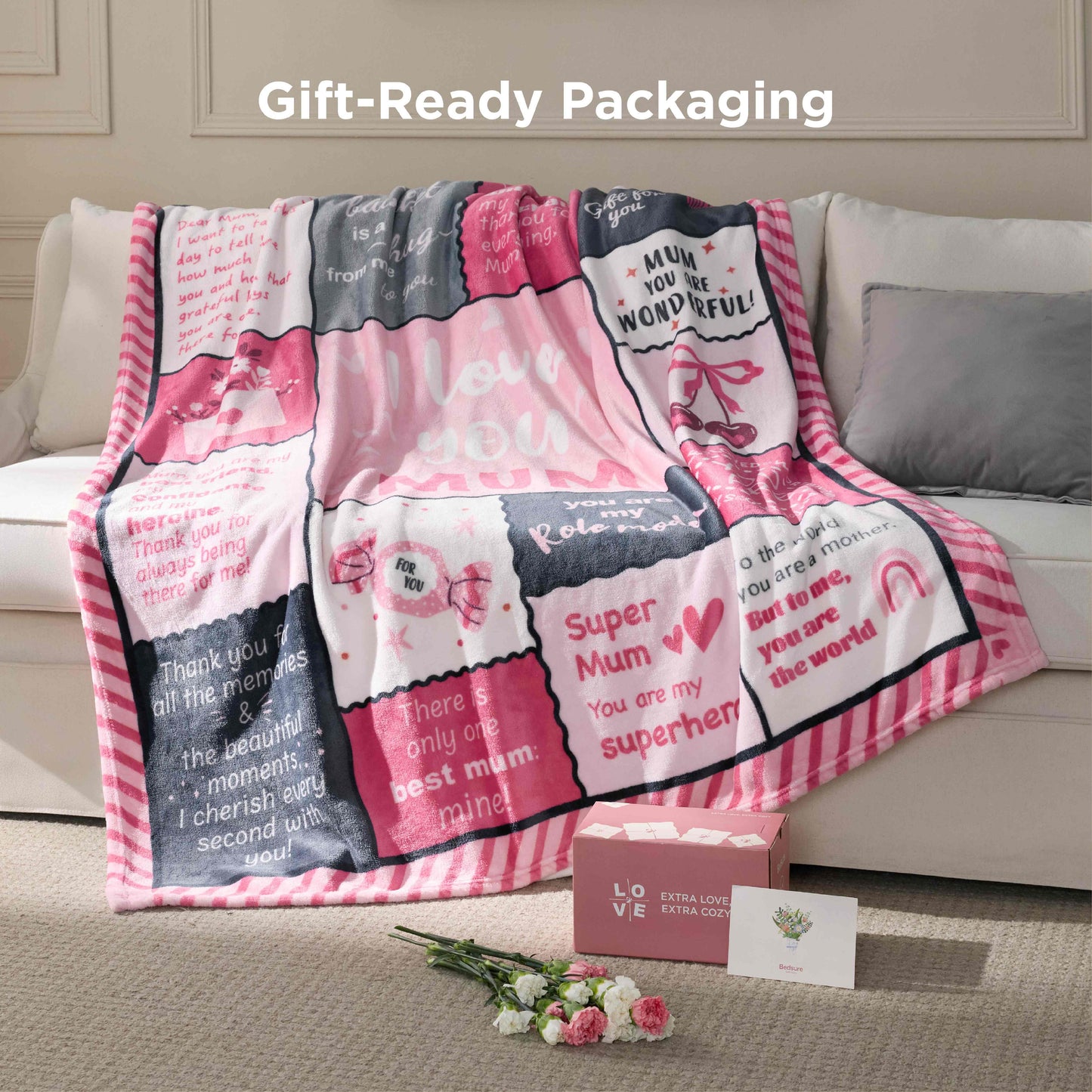 Printed Flannel Fleece Gift Blanket