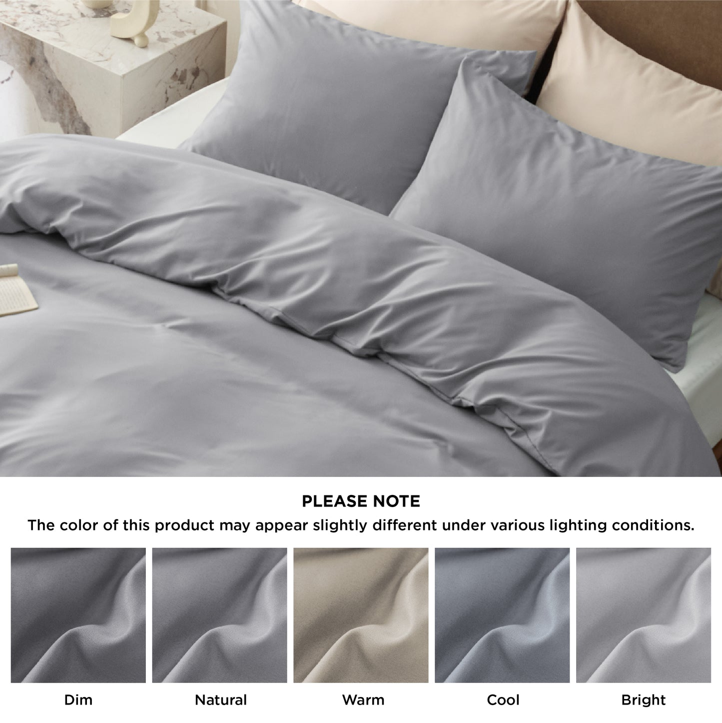 Brushed Polyester Microfiber Duvet Cover Set