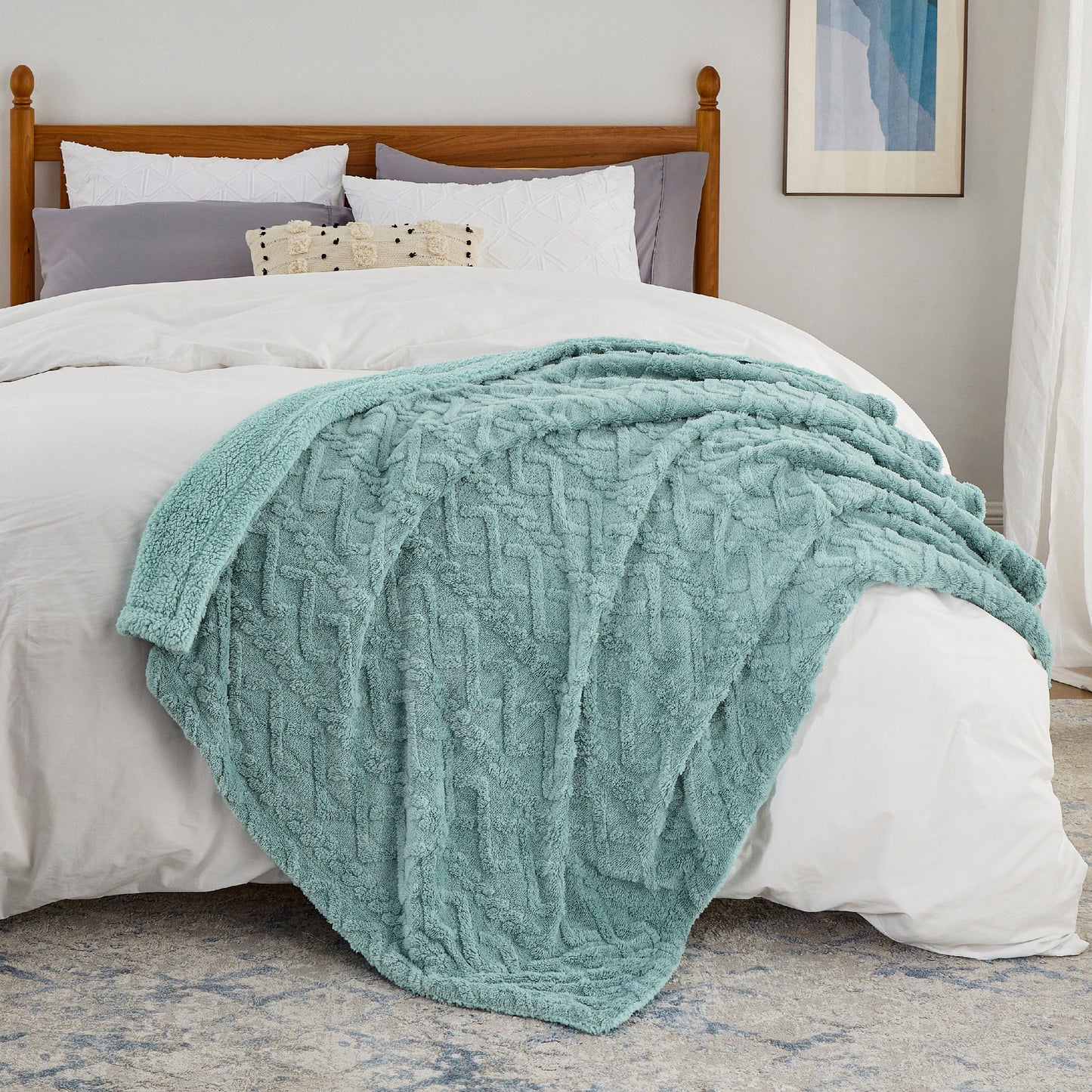 Sherpa Throw Blanket For Couch
