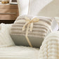 Acquard Stripes Shaggy Sherpa Blanket