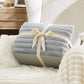 Acquard Stripes Shaggy Sherpa Blanket