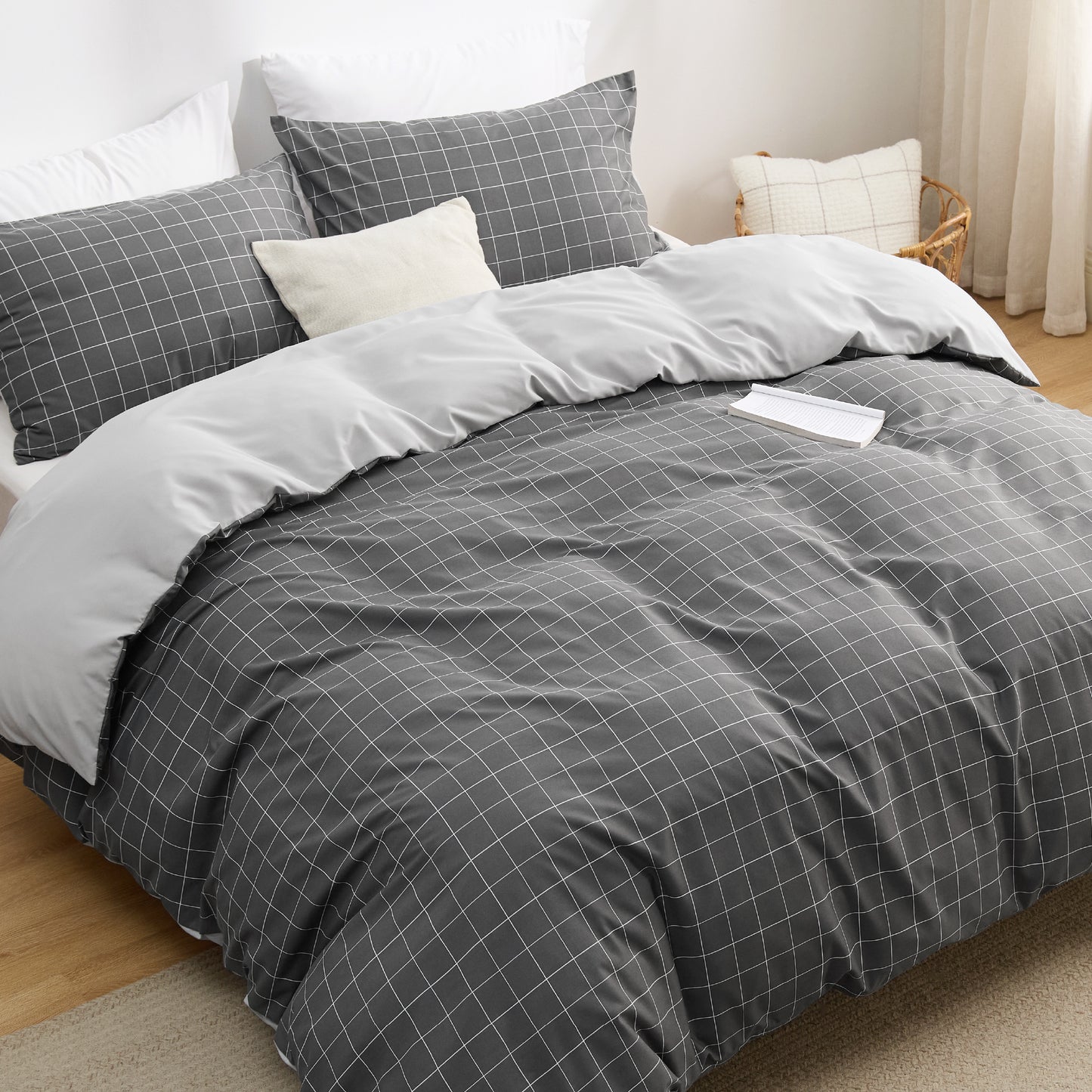 Patterned Polyester Microfiber Duvet Cover Set