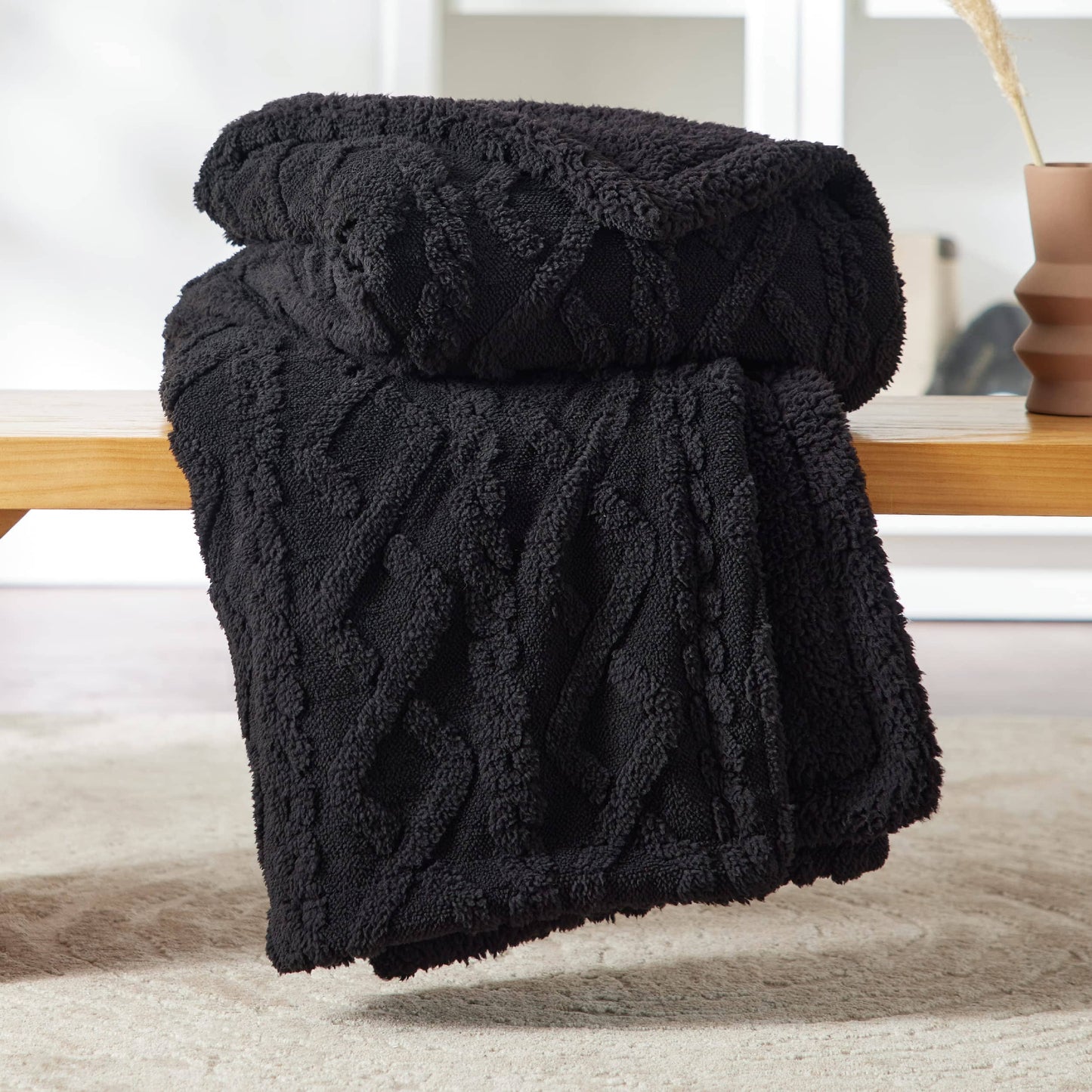 Sherpa Throw Blanket For Couch